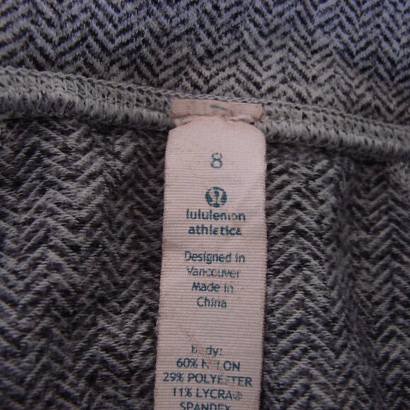 Lululemon Nice Asana Jacket Yoga Gray White Black Heathered Herringbone Size 8 - Picture 10 of 16